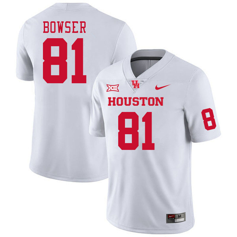 Houston Cougars #81 Tyus Bowser College Football Jerseys Stitched Sale-White